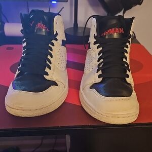 Jordan Black and White High-Top Sneakers